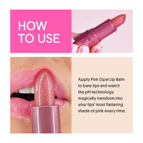 Winky Lux Pink Opal Glimmer Balm shimmering finish catches light beautifully.