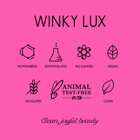 Winky Lux Pink Opal Glimmer Balm vegan and sulfate-free for gentle care.