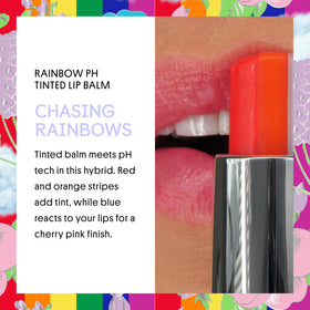 Winky Lux Rainbow Lip Balm swirls on lips with sheer pink tint and shine