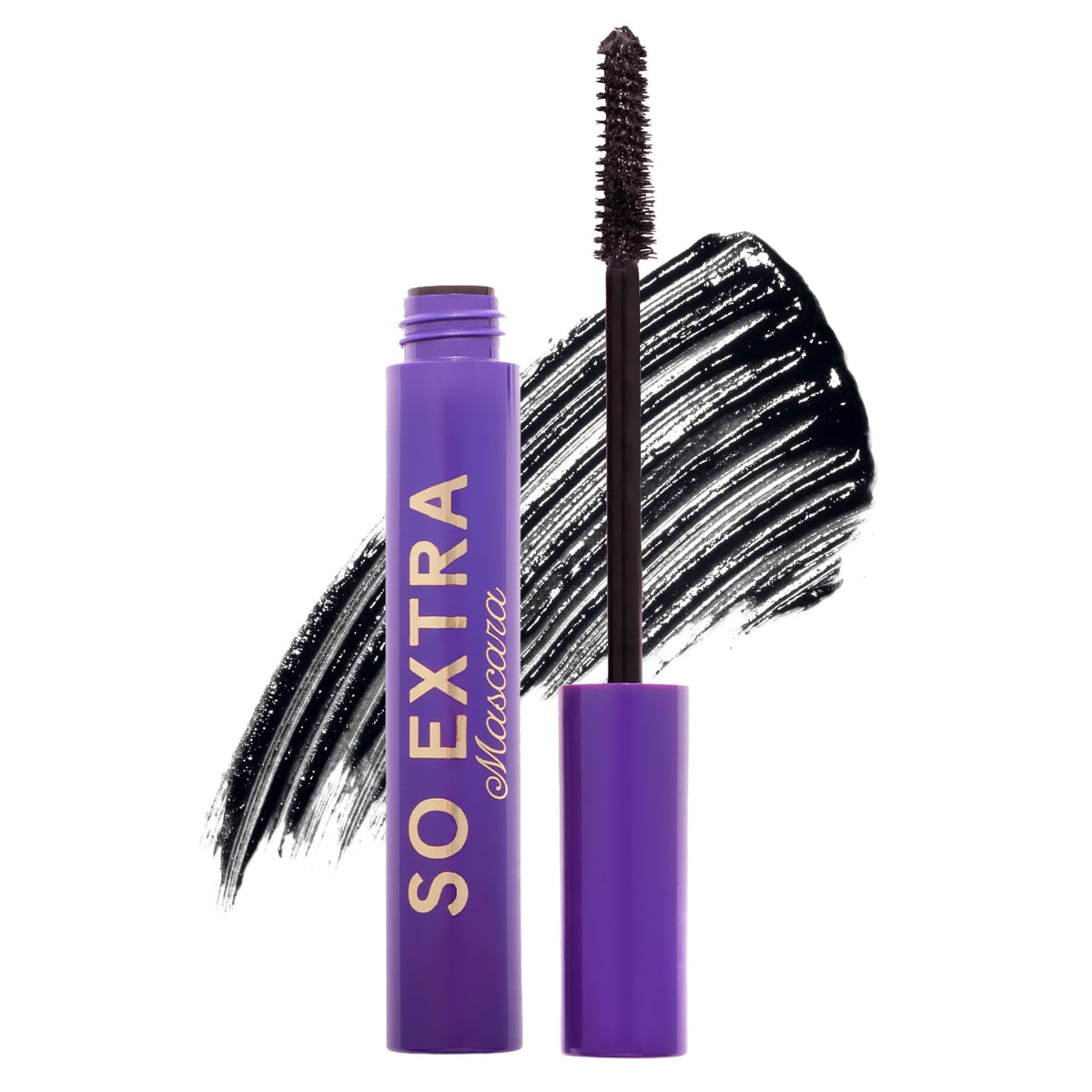 Winky Lux So Extra Mascara butterfly-bristle brush separates and lengthens lashes.