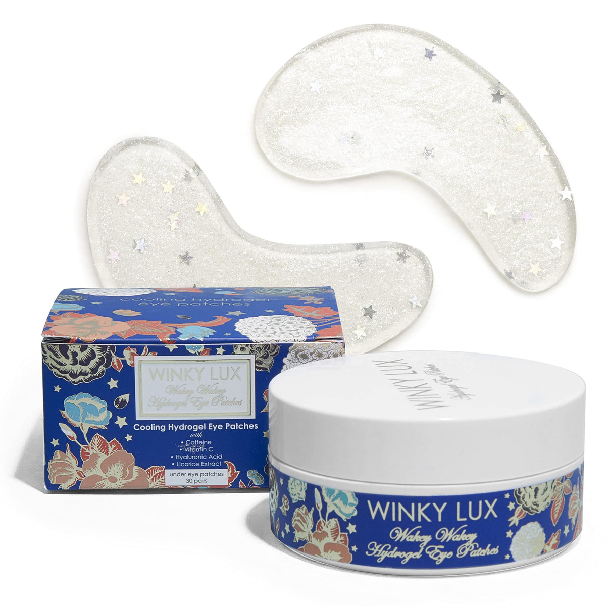 Winky Lux Wakey Wakey hydrogel patch closeup, hydrating and cooling under-eye treatment