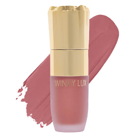 Winky Lux Cheeky Rose liquid blush bottle pour shows smooth gel-cream texture for easy application