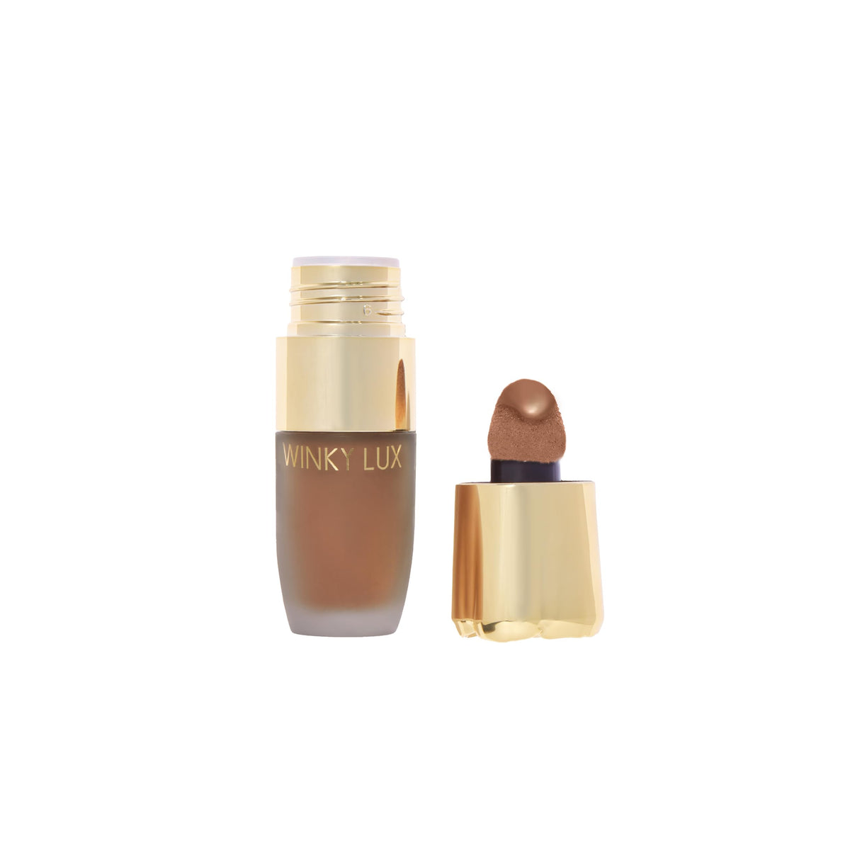 Winky Lux Cheeky Rose Liquid Sculpt with dome-tip applicator for precise contour and seamless blend.