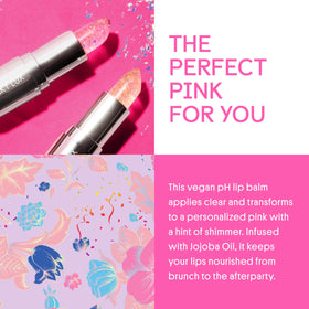 Winky Lux Lavender Glitter Confetti Balm lip swirl leaves sheer pink shine.