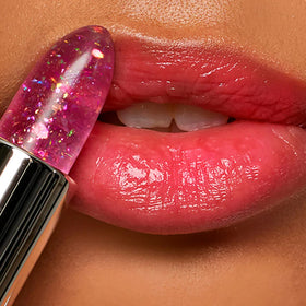 Winky Lux Lavender Glitter Confetti Balm close up texture reveals subtle sparkle.