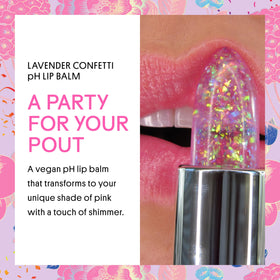 Winky Lux Lavender Glitter Confetti Balm tube application shows a smooth pink glow.