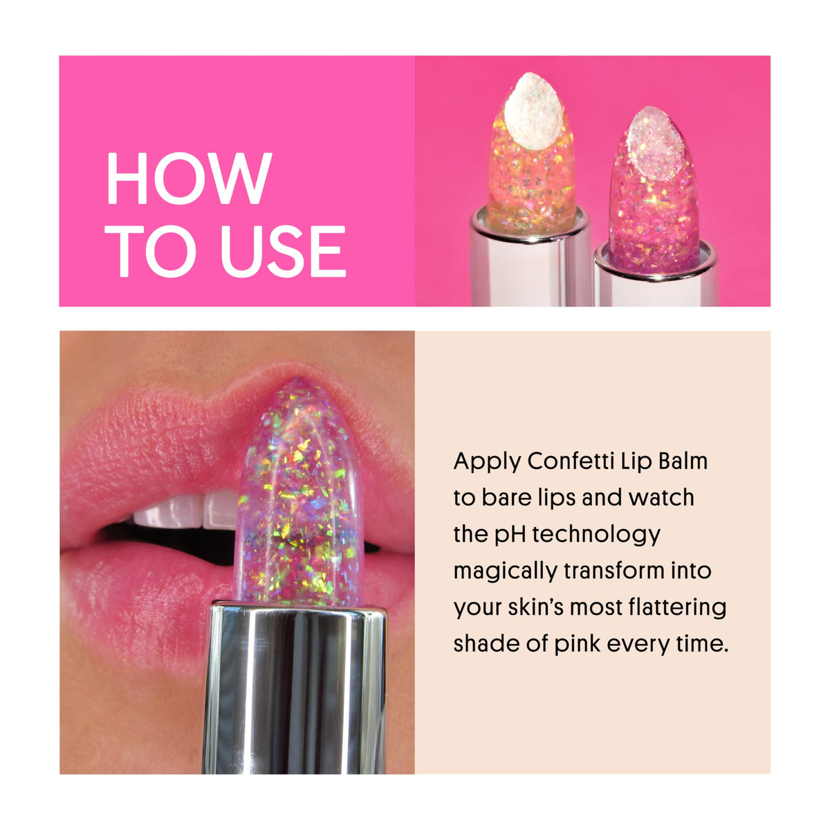 Winky Lux Lavender Glitter Confetti Balm vanilla scent enhances daily ritual.