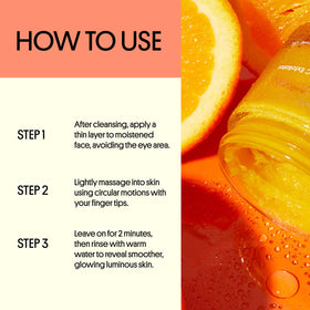 Winky Lux Orange You Bright Exfoliator applied on damp skin during routine