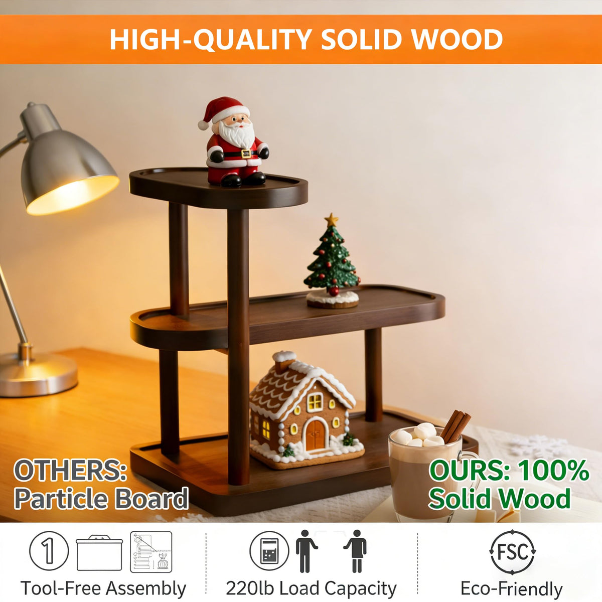 WINRIOO three-layer bottom shelf fits larger cleansers and toners for easy access.