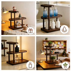 WINRIOO solid wood construction adds warmth while safeguarding cosmetics on a counter.