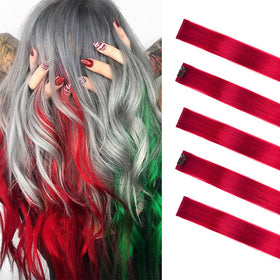 Winsky five-piece clip-in set for quick styling and blend.