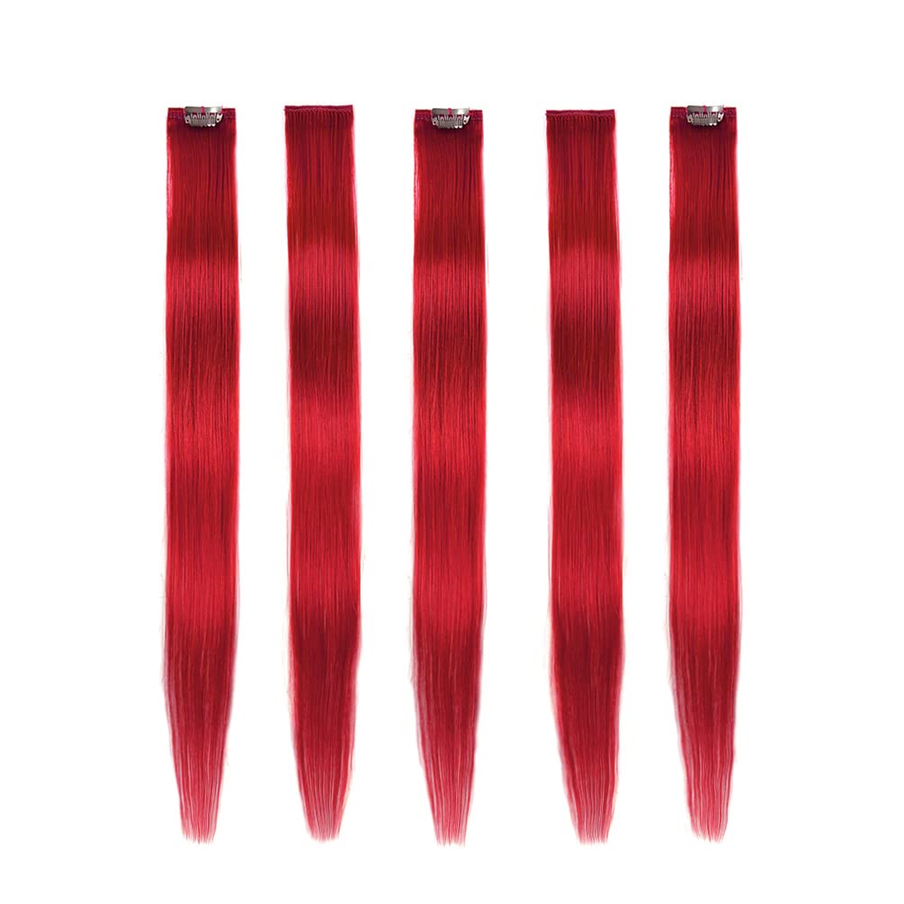 Winsky red hair extensions clip-in 18in ready for instant volume.