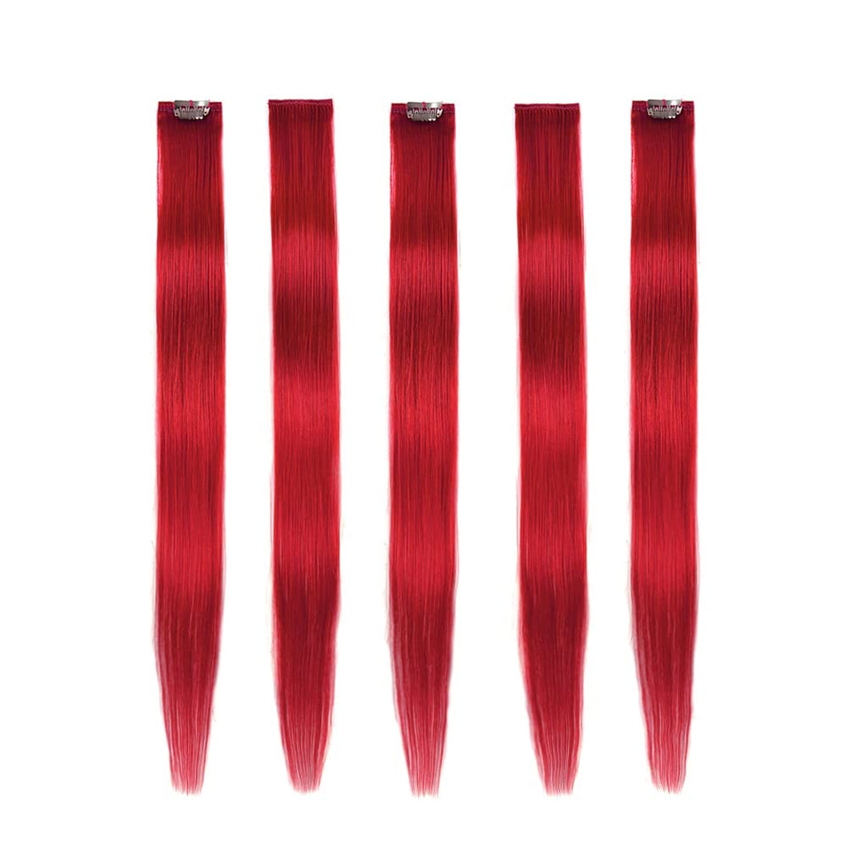 Winsky red hair extensions clip-in 18in ready for instant volume.