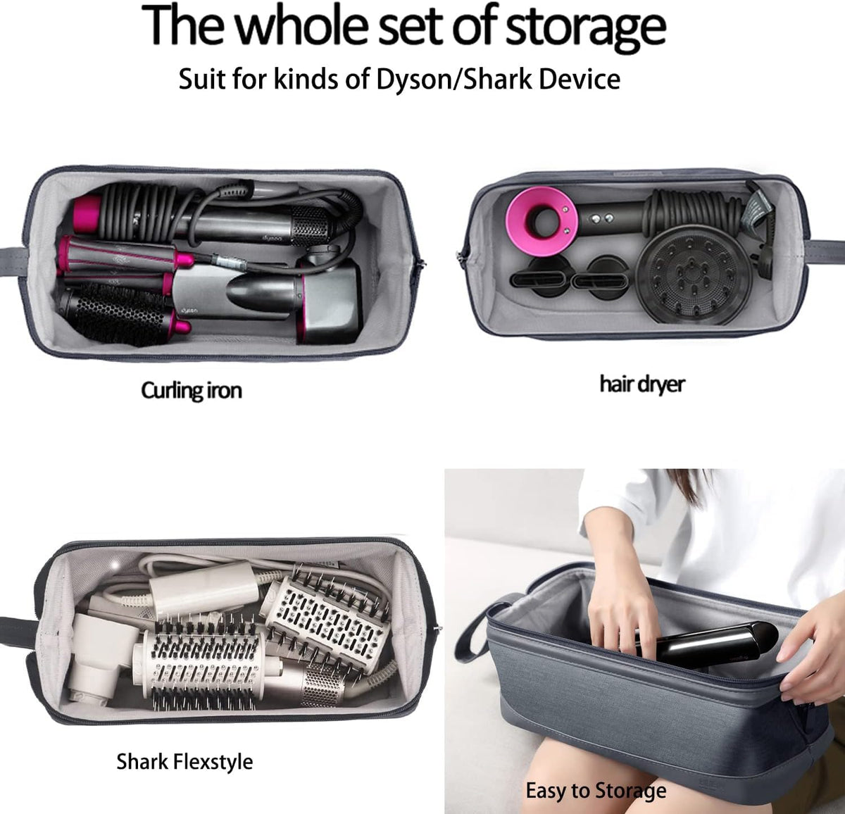WINZEDGE travel case wide-opening design provides quick access to tools