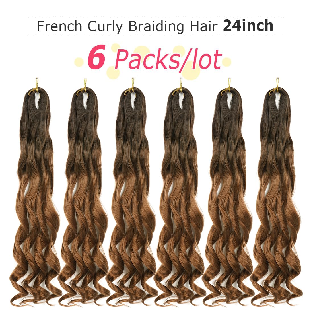 WIPPORYA French Curl Braiding Hair full-head demo for quick, easy styling