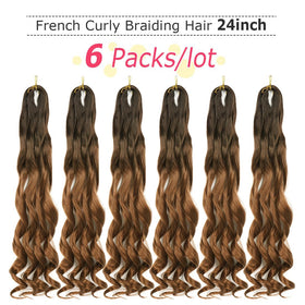 WIPPORYA French Curl Braiding Hair full-head demo for quick, easy styling
