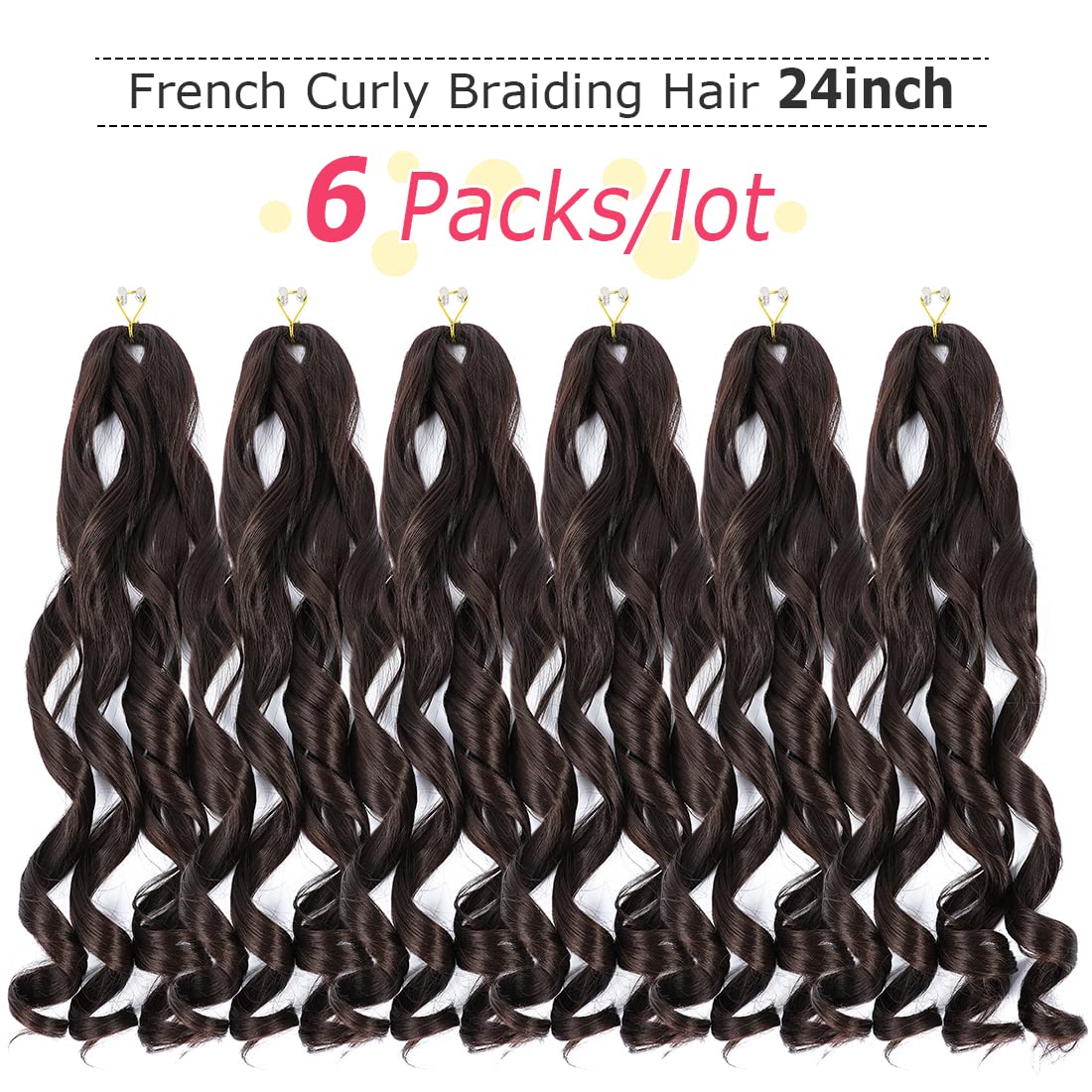 WIPPORYA loose wave bouncy braiding hair 24 inch suitable for protective styles