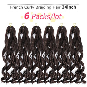 WIPPORYA loose wave bouncy braiding hair 24 inch suitable for protective styles