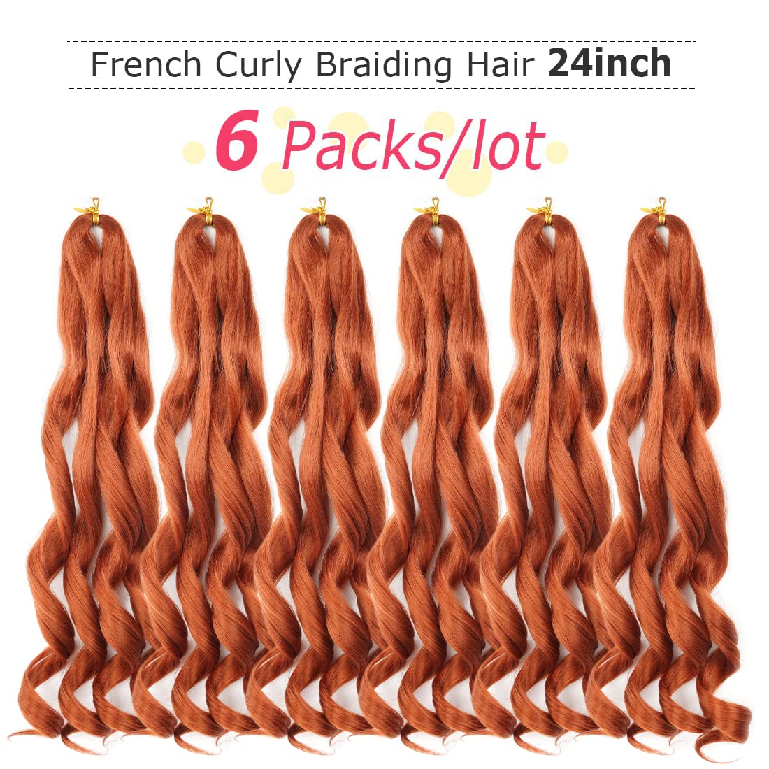 WIPPORYA pre-stretched ginger braiding hair for quick, easy braids.
