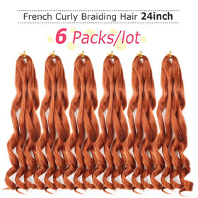 WIPPORYA pre-stretched ginger braiding hair for quick, easy braids.