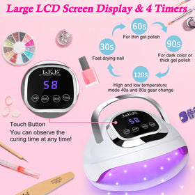 Wisdompark UV Nail Lamp with 60 beads for uniform curing across nails