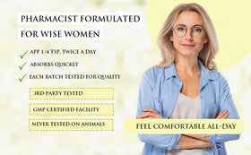 Wise Essentials Wild Yam Progesterone Cream application on arm shows easy daily routine.