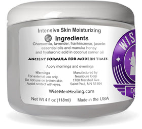 Wise Men Derma Relief Balm bottle with essential oils for daily skin nourishment.