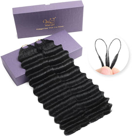 WishGIRL deep wave crochet hair 16 inch bundle for natural blending
