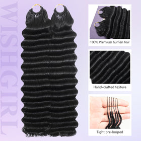 WishGIRL virgin human hair deep wave for versatile styling options