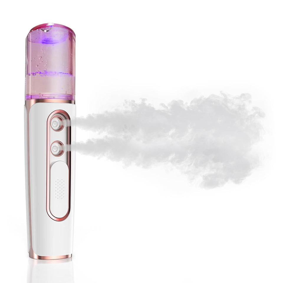 Withthesun Nano Mister dual nozzle action delivers a finer hydration mist for refreshed skin.