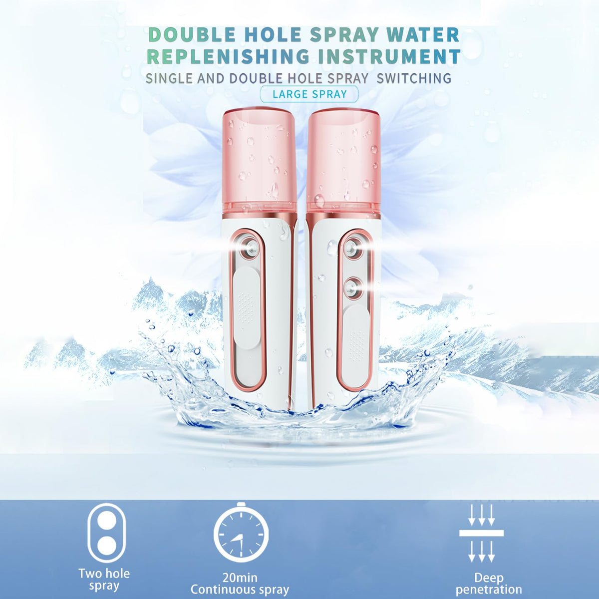 Withthesun Nano Mister for eyelash extensions to soothe eyes.