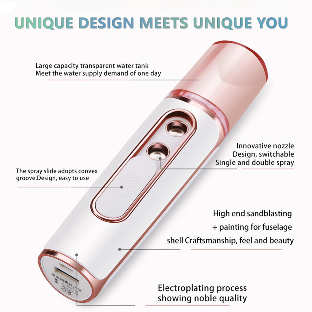 Withthesun Nano Mister visual water tank for easy monitoring.