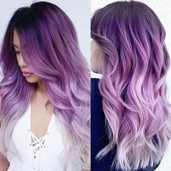 Wiwige ombre purple wig with middle part for versatile styling