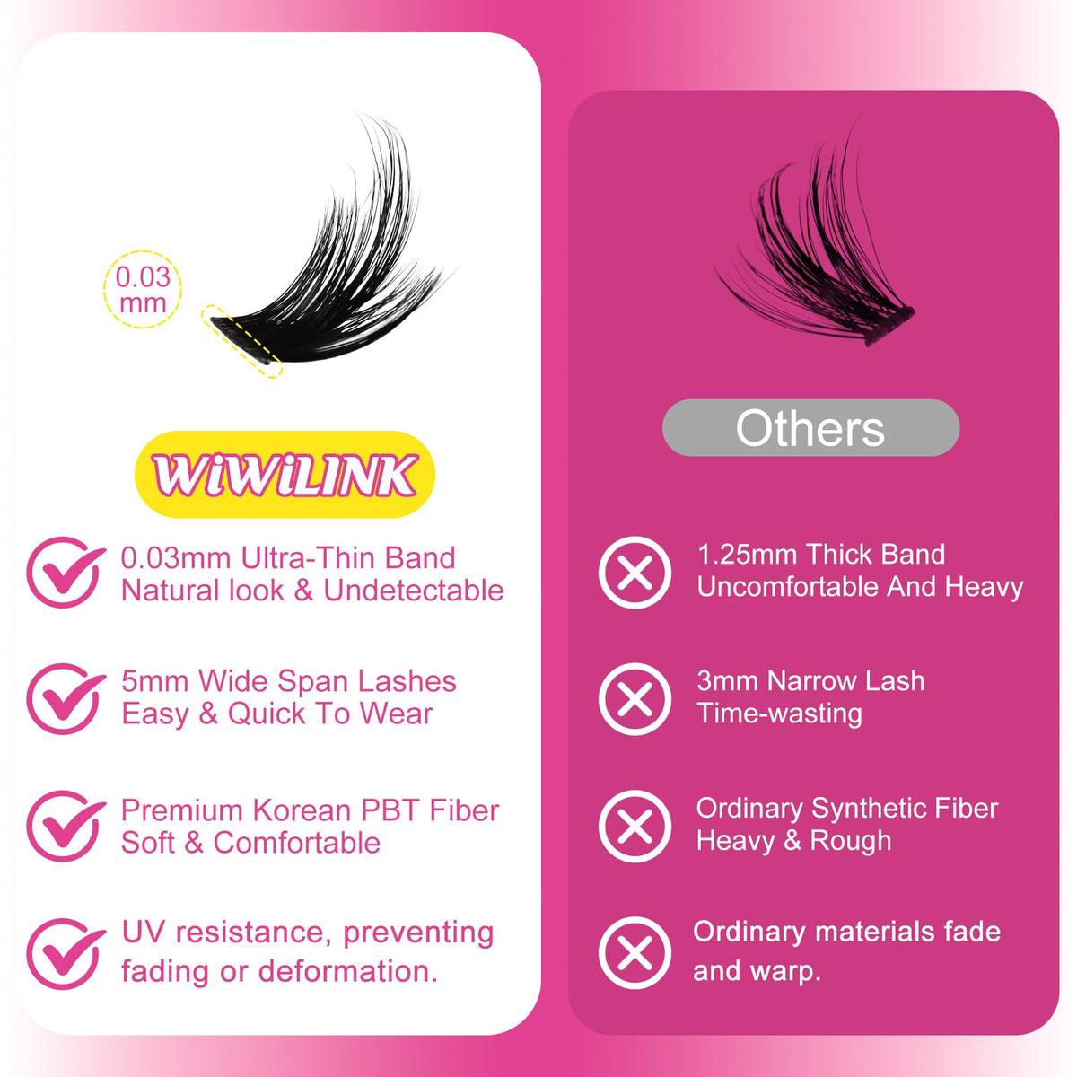 WiWiLINK DIY beauty clusters ideal for work, dates, or parties.