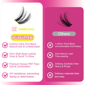 WiWiLINK DIY beauty clusters ideal for work, dates, or parties.