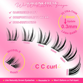 WiWiLINK step-by-step lash application guide helps precise cluster placement.