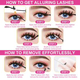 WiWiLINK Manga Lash Clusters reusable clusters with minimal residue for easy removal