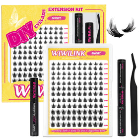 WiWiLINK Manga Lash Clusters Kit 8-14mm for natural to dramatic looks.