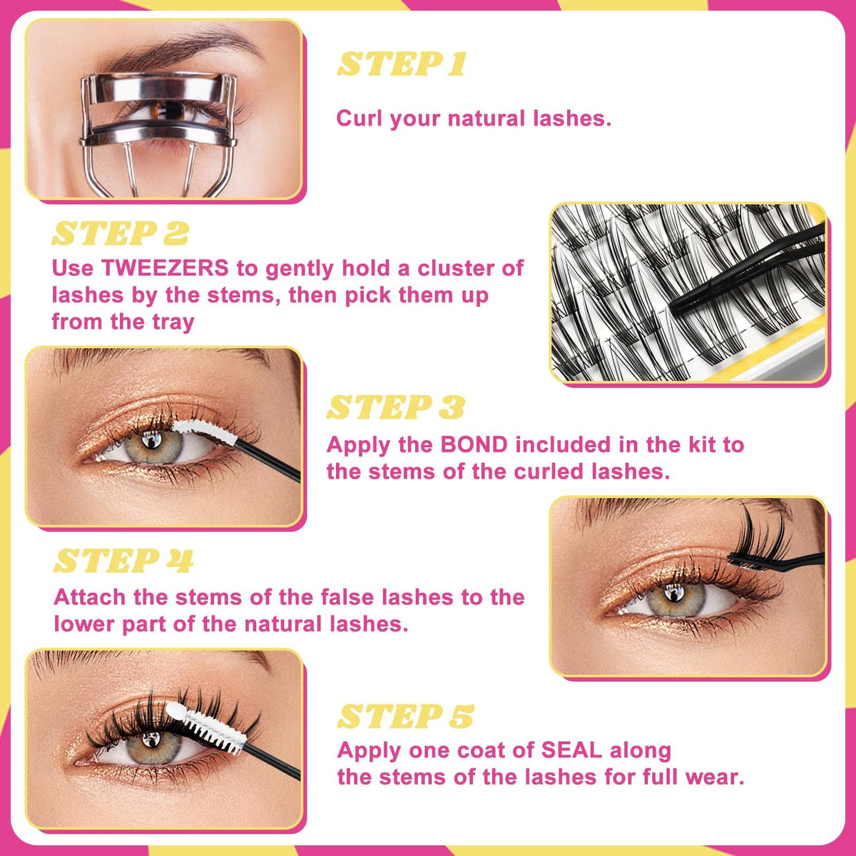 WiWiLINK packaging tray keeps lashes organized for quick projects.