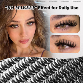 wiwoseo D-curl flora lashes blend with natural lashes for seamless fullness.