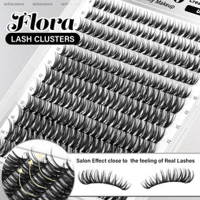 wiwoseo Doll-like eye lash clusters offer a playful, feminine finish.
