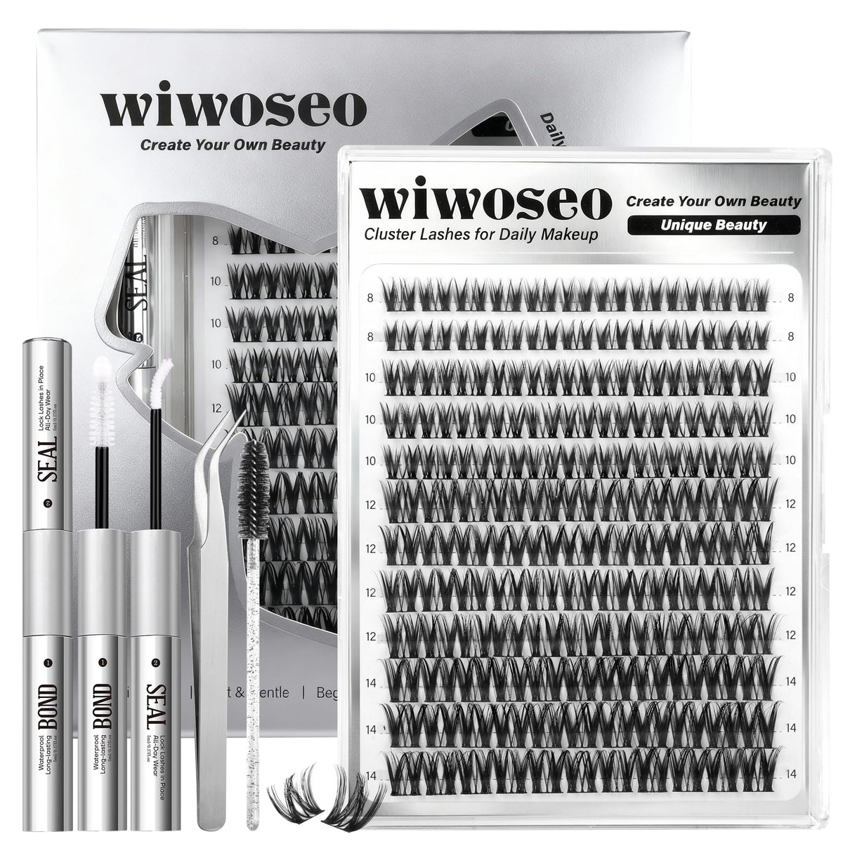 wiwoseo Flaunt Flora Lash Clusters Kit delivers salon-like volume for daily wear.