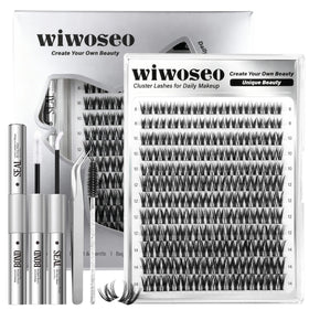 wiwoseo Flaunt Flora Lash Clusters Kit delivers salon-like volume for daily wear.
