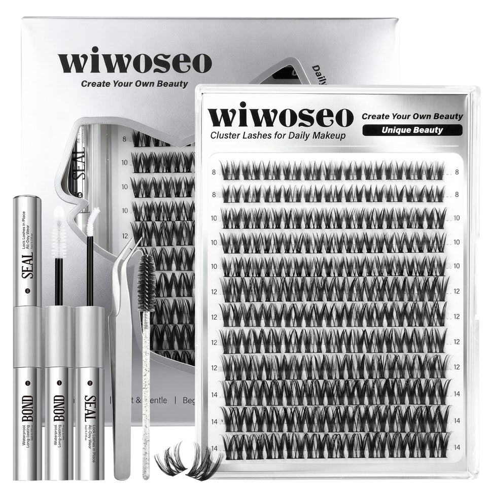 wiwoseo Flaunt Flora Lash Clusters Kit delivers salon-like volume for daily wear.