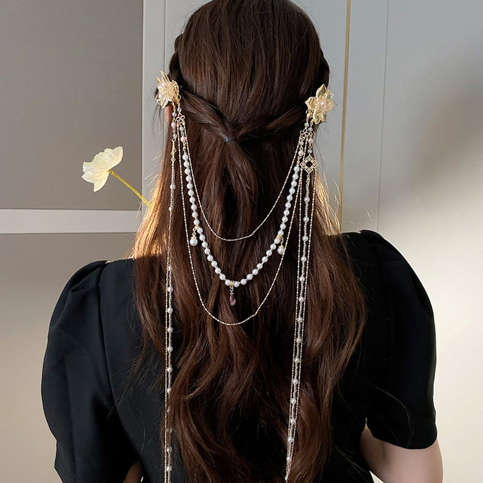 Wiwpar butterfly tassel hairclip in gold adds secure daily elegance.