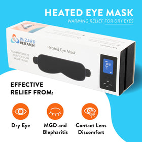 Wizard Research USB-powered eye mask connectivity enables portable use at home or on the go.