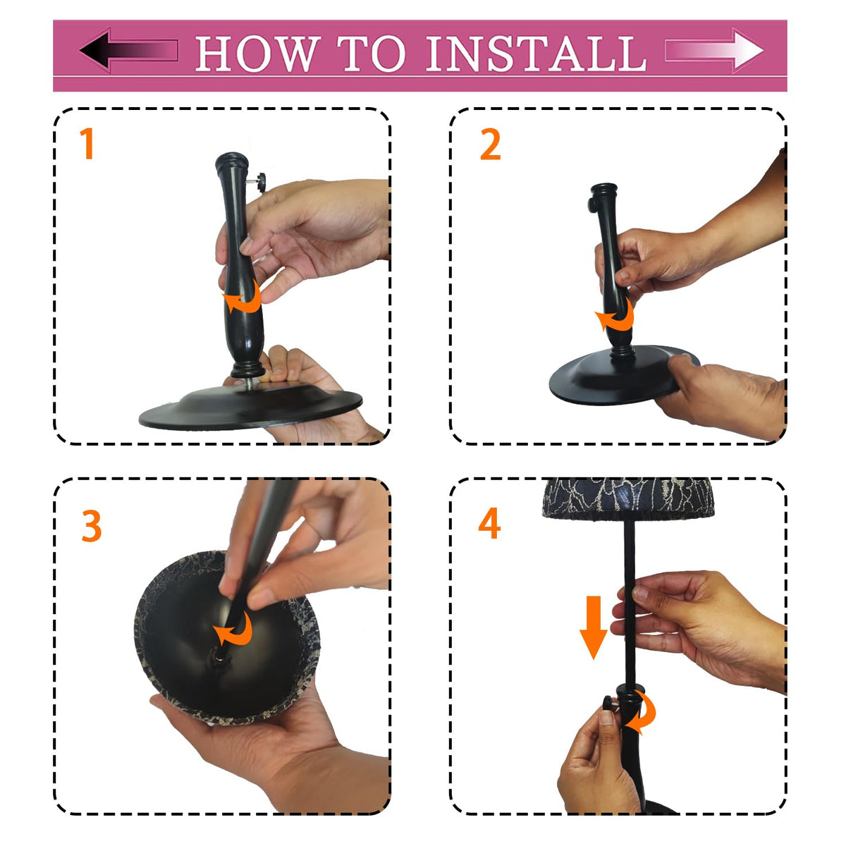 WiZiWi portable travel wig stand fits on desks, dressers, or bedside tables.