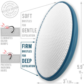 WIZKER Premium Ingrown Hair Brush ideal for beard area exfoliation.