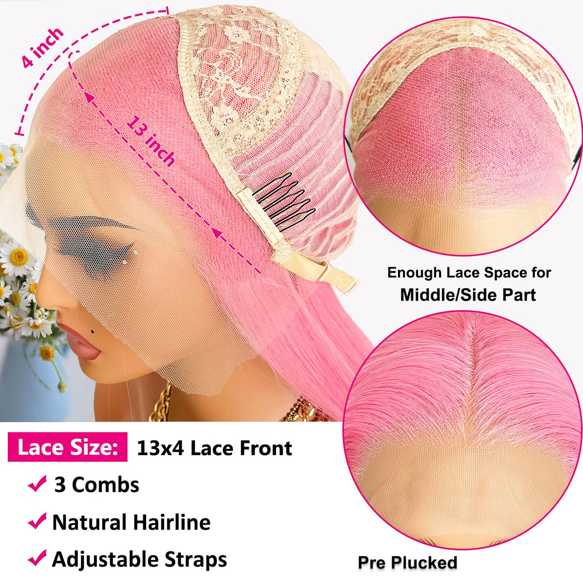 WKIPYCPK Vibrant pink shade for a playful, fashion-forward look.