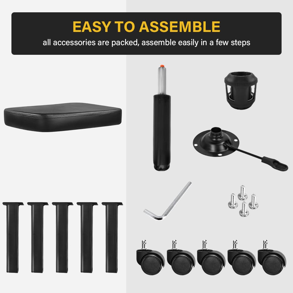 WKWKER stool includes all hardware for quick 5–10 minute assembly